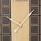 9" Black Geometric Open Frame Square Clock with Grid Pattern
